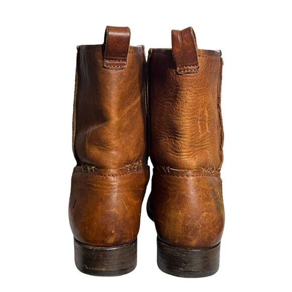 Frye Boots Womens Size 7 Brown Leather Western Ankle Pull On Boho Rodeo Booties - Picture 4 of 12